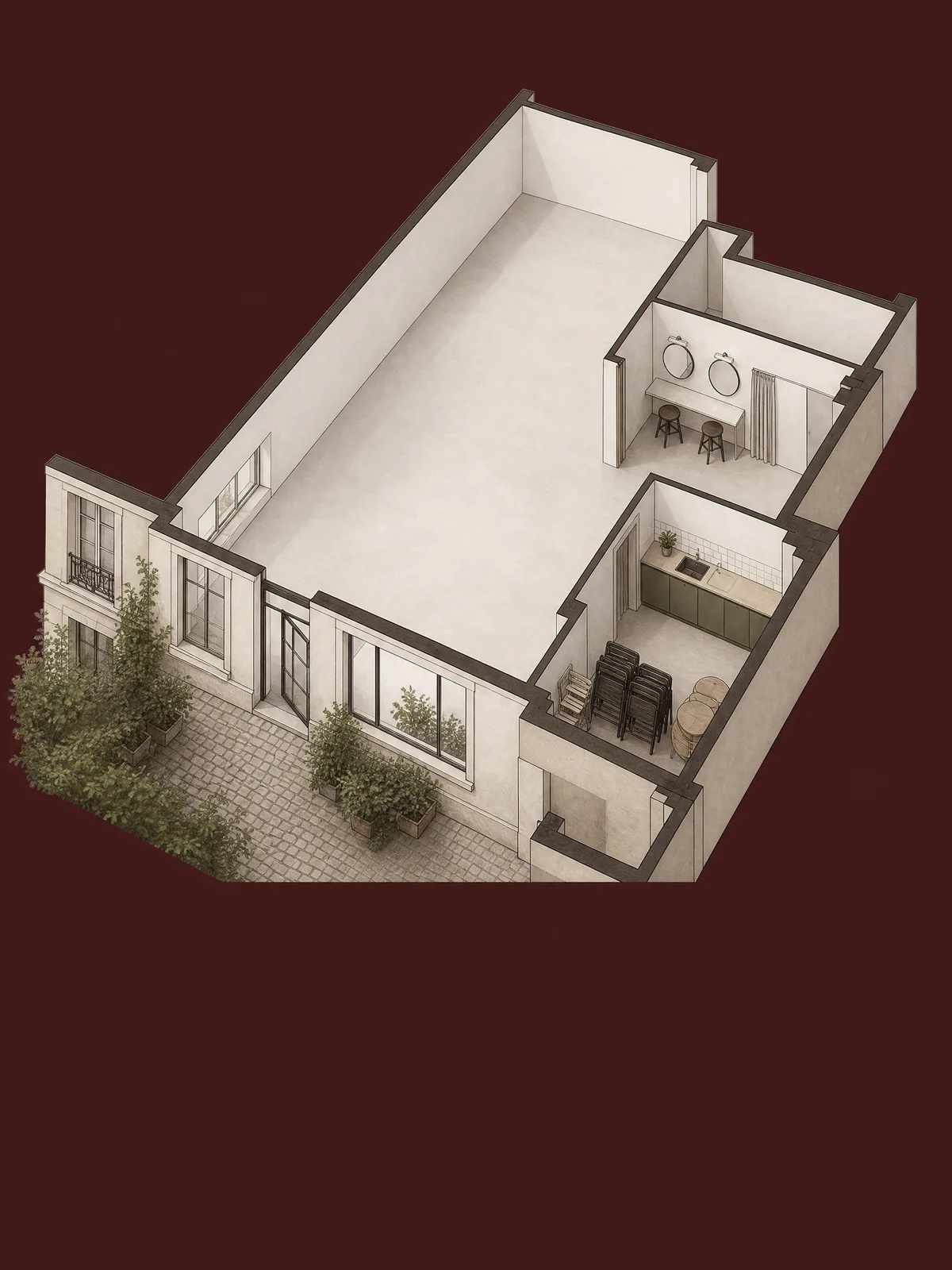 Illustration of the Studio Delos studio