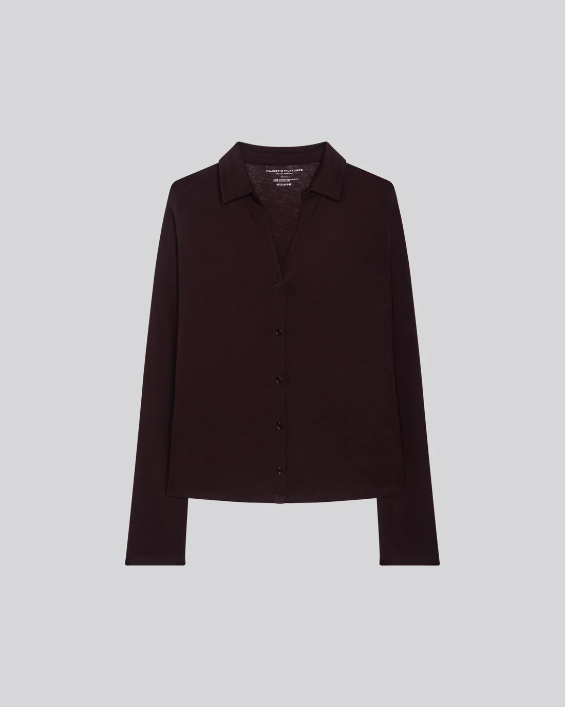 Packshot chemise jersey prune