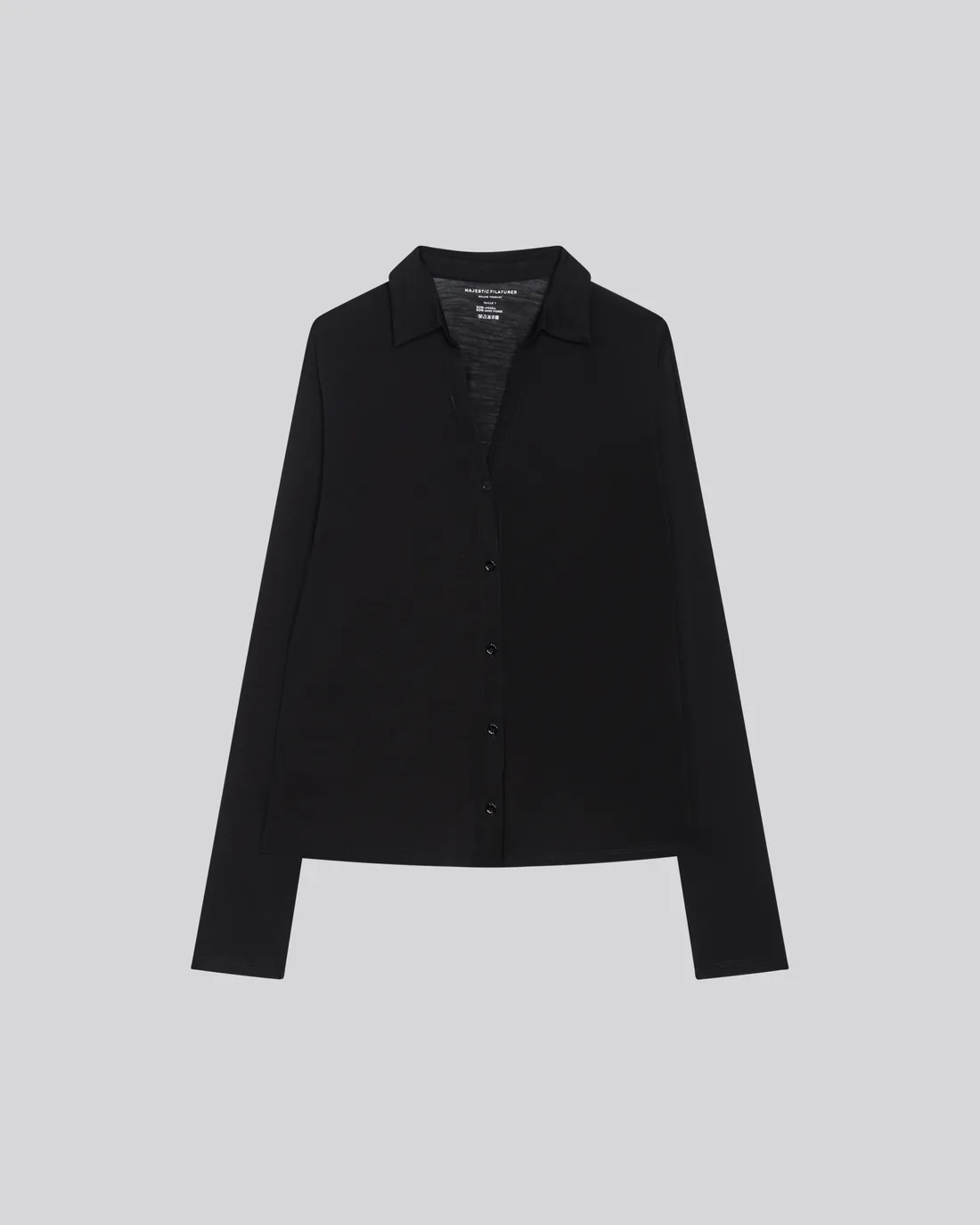 Packshot chemise jersey noire